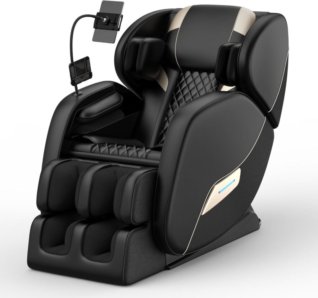 2026 Massage Chair Full Body, Zero Gravity SL-Track Shiatsu Massage Recliner Chair with Body Scan, Fix Point Rollers,Airbags,Deep Yoga Stretch, Heating Function, Black