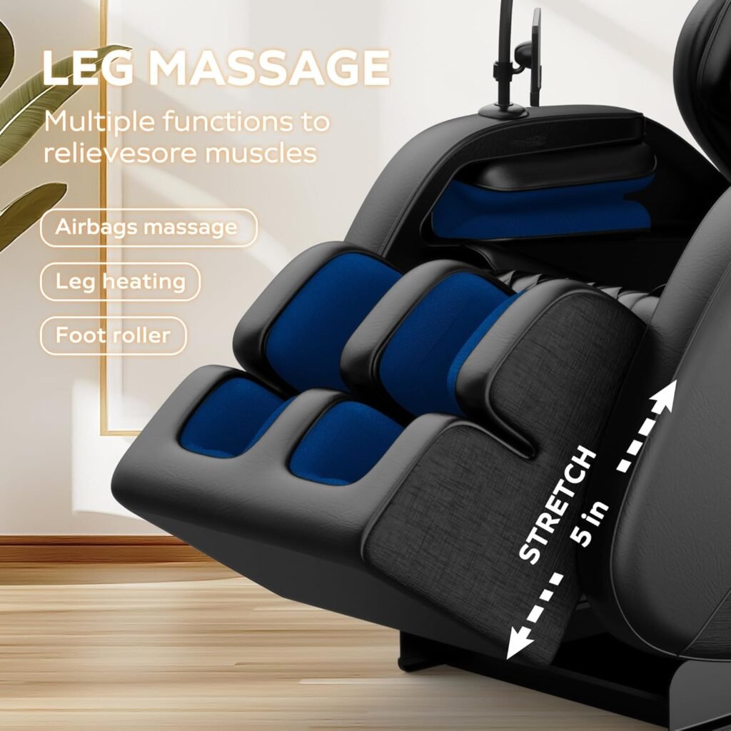 2026 Massage Chair Full Body, Zero Gravity SL-Track Shiatsu Massage Recliner Chair with Body Scan, Fix Point Rollers,Airbags,Deep Yoga Stretch, Heating Function, Black