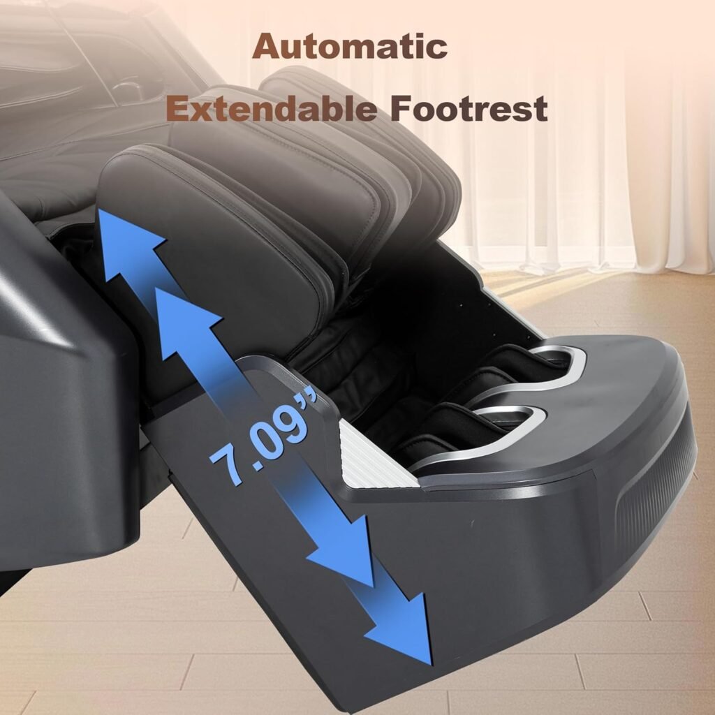 MassMAX Massage Chair for Stretch Flexibility - 4D Full Body Recliner with Flexible 172°SL Track, Calf Kneading, Auto Footrest Modes for Premium Comfort A675 Black