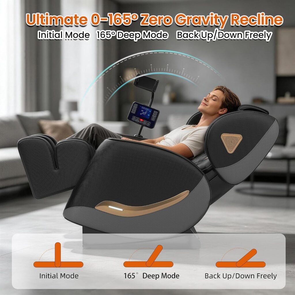 2027 Zero Gravity Massage Chair Full Body and Recliner with Heat Fix Rollers, Auto Modes Intensity Levels | Full-Body Airbag Wrap | Foot Rollers | Bluetooth Touch Screen 2027 Zero Gravity Massage Chair Full Body and Recliner with Heat Fix Rollers, Auto Modes Intensity Levels | Full-Body Airbag Wrap | Foot Rollers | Bluetooth Touch Screen