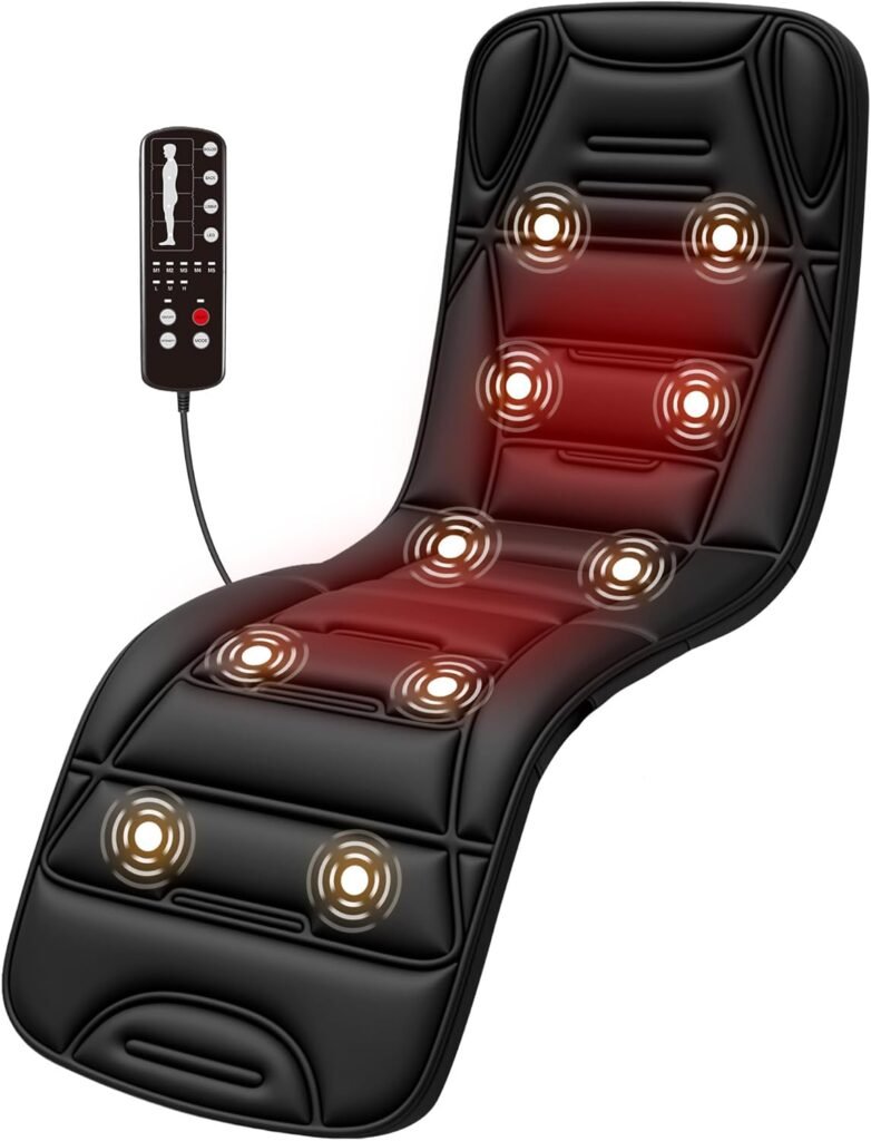 COMFIER Full Body Massage Mat with Movable Neck Pillow, Shiatsu Back Massager with Vibrating Motors Heat, Massage Pad, Gift for Women Man COMFIER Full Body Massage Mat with Movable Neck Pillow, Shiatsu Back Massager with Vibrating Motors Heat, Massage Pad, Gift for Women Man